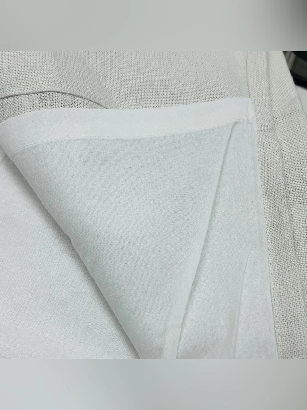 QUINCE Set Of 2 48x84 Heavyweight European Linen Curtains Cloud 9218